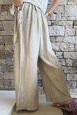 Rustic Nature Bubble Cotton Split Kick Pant Washed Oat